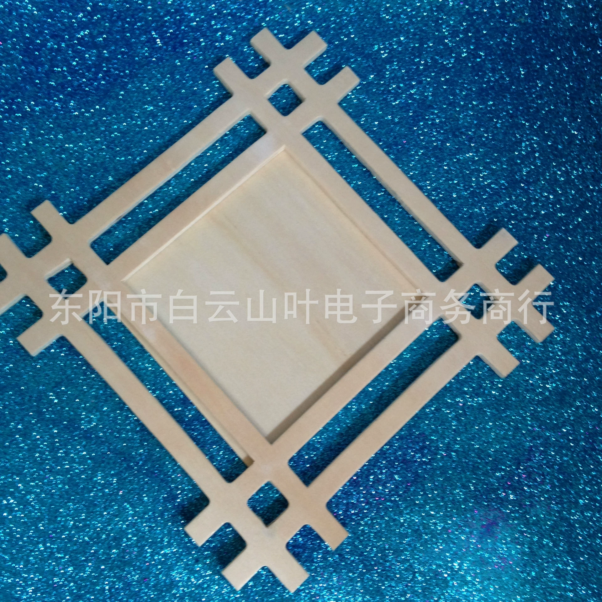 Ручная работа DIY Снежинка грязь жемчужная грязь ультра легкая глина акриловая роспись белый пух деревянная рамка хорошей формы подвесная фоторамка