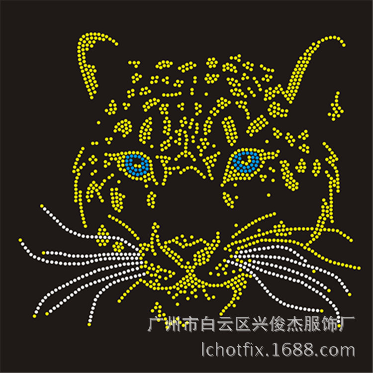 服装t恤印花烫图膜 3d背胶刻字膜烫画 豹子老虎印花烫图 镭射烫图