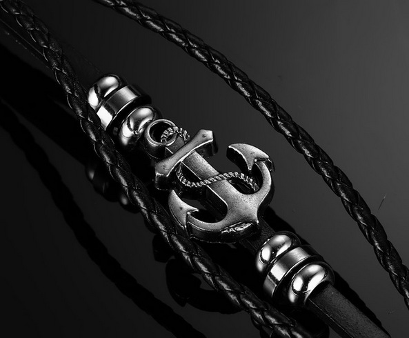 2017 Moda Bracciale in corda di cuoio Gioielli fatti a mano a Yiwu_voghion.com