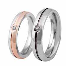 新款韓版時尚首飾鈦鋼情侶戒指微鑲鑽女戒指指環情侶對戒批發