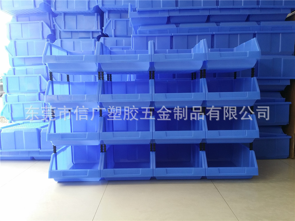 厂家生产蓝色组立零件盒红色收纳背挂式元件盒透明抽屉式