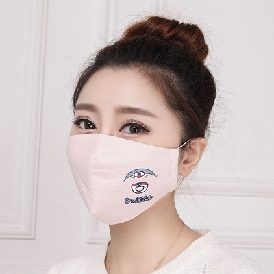 至信保暖防尘防寒卡通立体男女情侣骑行面罩纯棉麻透气口罩批发|ru