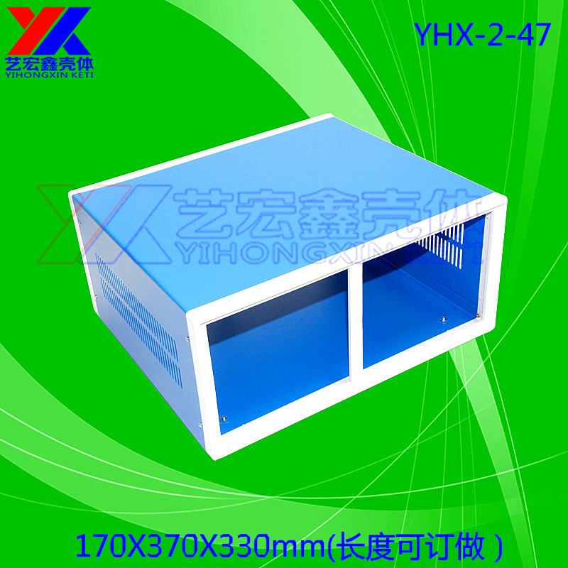 塑面框铁机箱 坂金机箱 蓝色机箱 安防机仪器仪表机箱2-47
