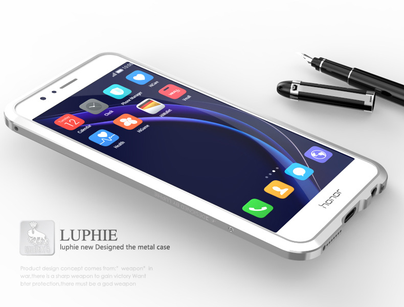 Luphie Blade Sword Slim Light Aluminum Bumper Metal Shell Case for Huawei Honor 8