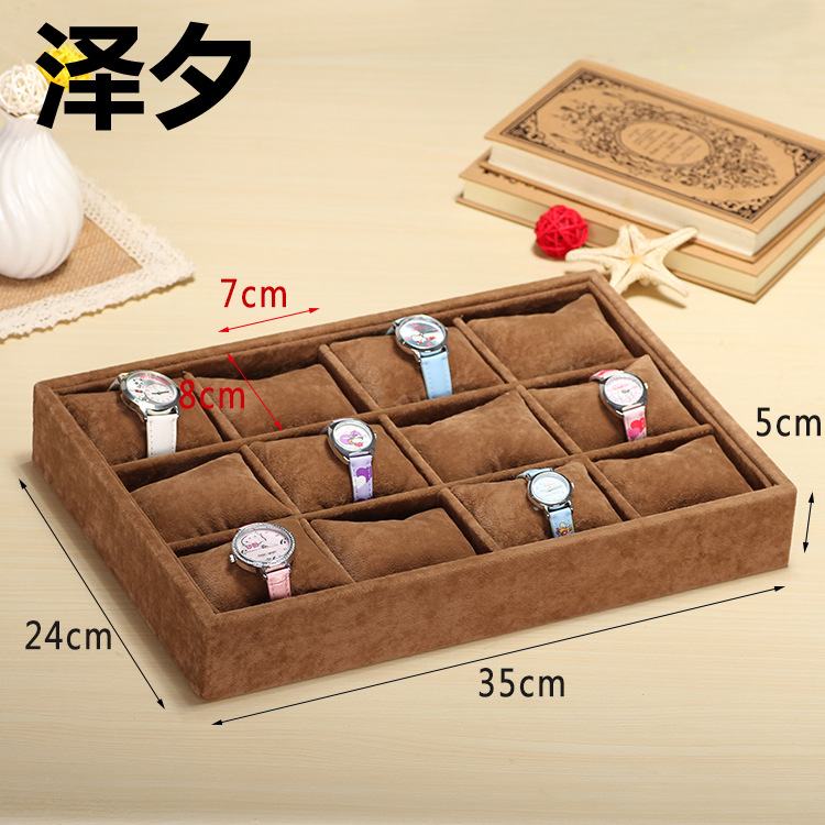 厂家直销 绒12枕头手表手镯盘 首饰收纳盘 展示盘 首饰盒