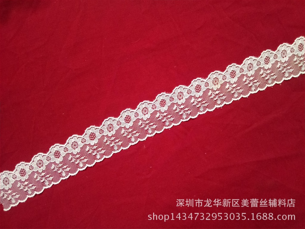 经典花边 精美无弹力蕾丝花边 diy服装辅料 4cm黑色白色包边