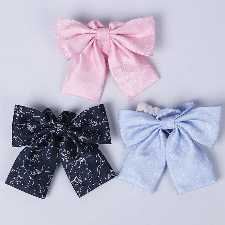 Cute Student Bow Tie Female Japanese JK Uniform Bow Tie College Style Bow Tie Collar Flower Yarn-dyed Constellation Bow Tie