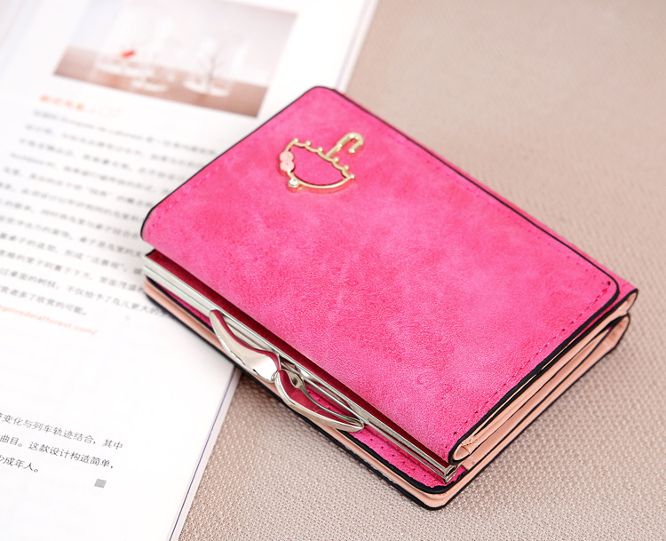 Women's Solid Color Umbrella Pu Leather Magnetic Buckle Wallets display picture 12