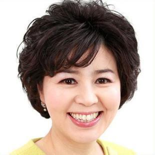 Wig short curly hair mother short hair middle-aged and elderly short wig female real hair chemotherapy wig