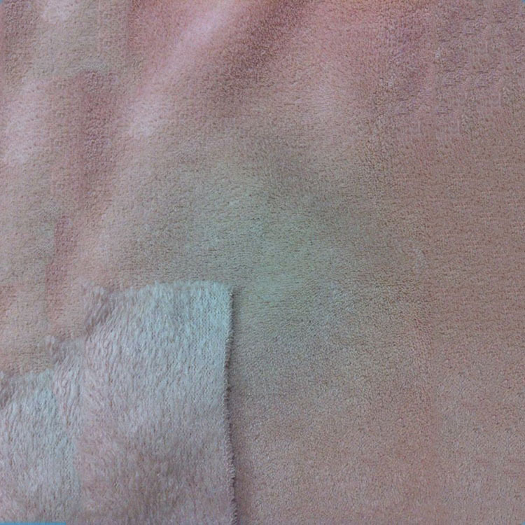 素色珊瑚绒布料 144F/288F双面珊瑚绒面料  涤经编染色珊瑚绒布