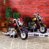 Retro motorcycle, TV for living room, decorations, jewelry, nostalgia