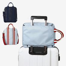 厂家加印logo新款旅行收纳包收纳袋尼龙手提背包拉杆行李袋单肩包