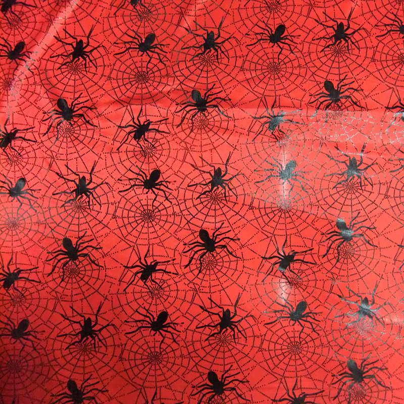 厂家直销 蜘蛛侠烫金平板布 烫金面料 舞台服装面料