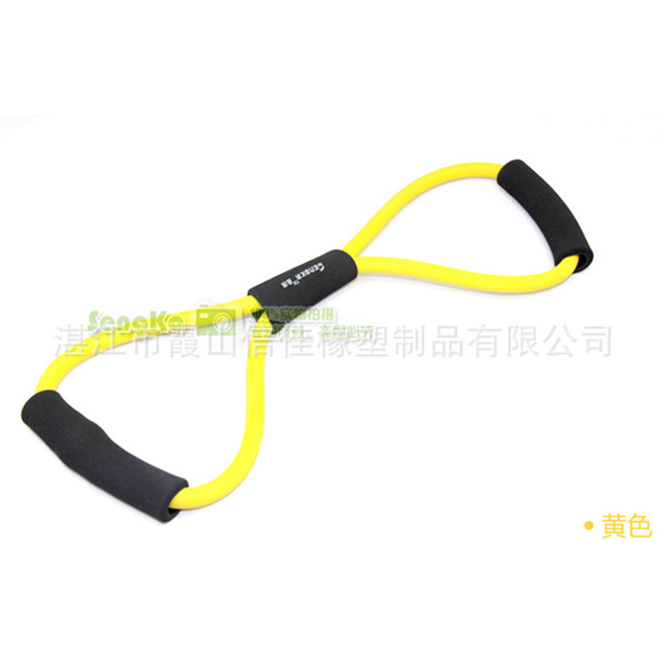廠家供應(yīng) 高密度泡棉8字拉力器 高強度力量訓練器  橡皮筋拉力帶