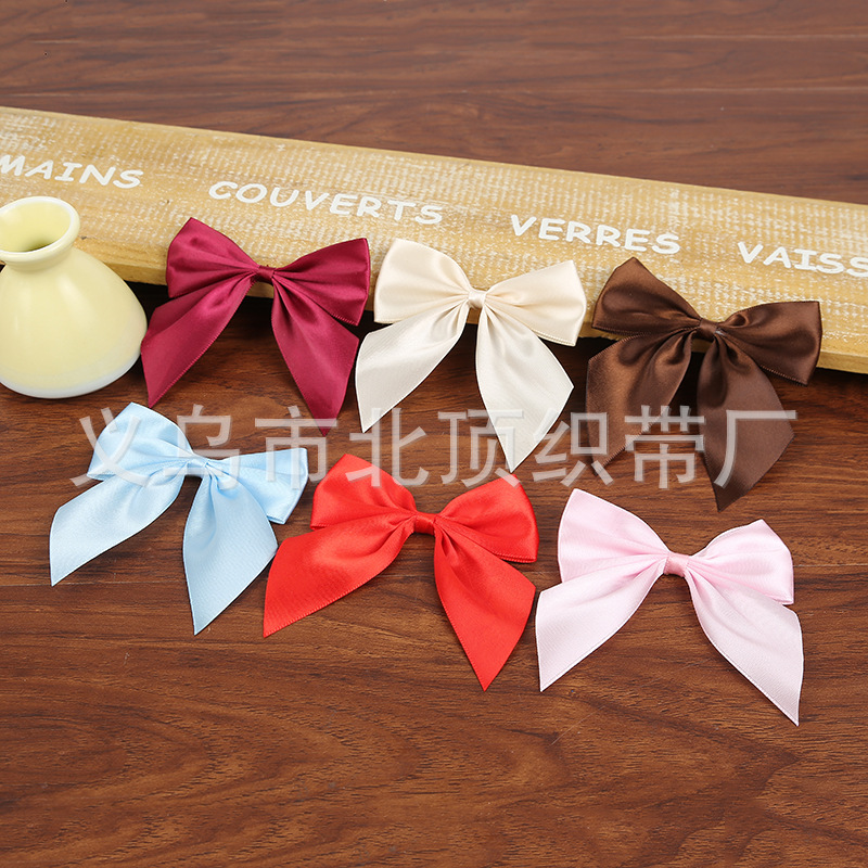 Tela hecha a mano arco doble capa bolsa cintura faja cinta de poliéster arco DIY accesorios para el cabello accesorios de horquilla