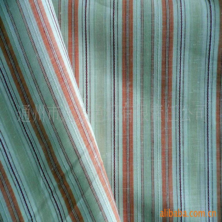 【诚信厂家】供应全亚麻色织提花布 全棉提花色织布批发