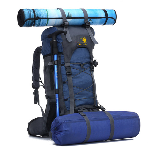 Manufacturer wholesale 60L outdoor backpack sports bag waterproof Oxford mountaineering bag hiking camping backpack