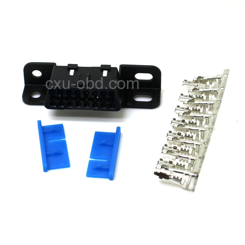 OBD2 16Pin/игольная головка разъем OBD разъем клеммы с опциональным хвостом сетки