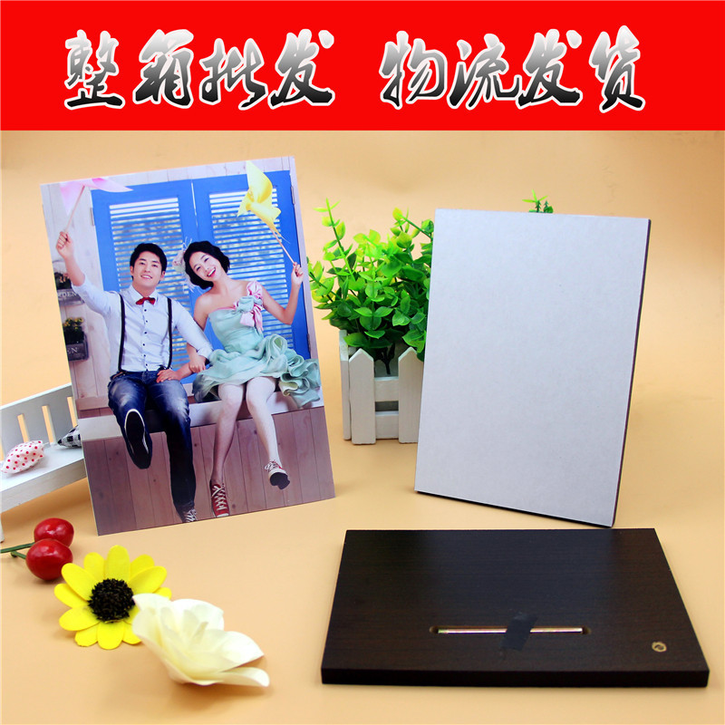 Best selling 7-inch to 16-inch self-adhesive Ramina prints frameless picture studio black straight blank photo frame wholesale
