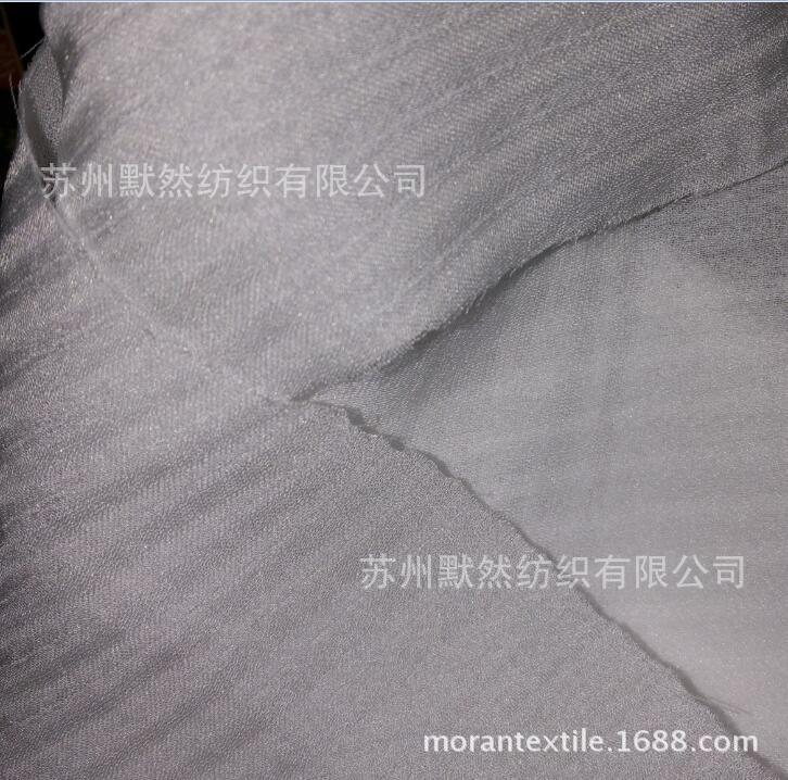 高弹双层顺纡绉 背面平纹 有压皱效果新款顺纡绉裙子面料厂家直销