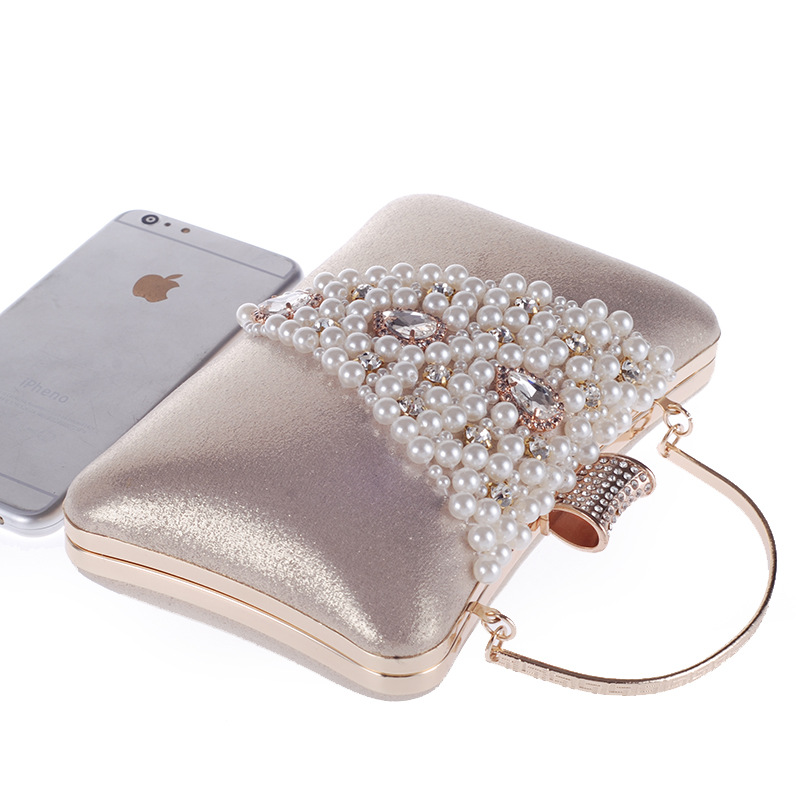 Women's Bag Diamond Evening Party Bag Cocktail Party Pearl Bag Hand Dress Bag display picture 9