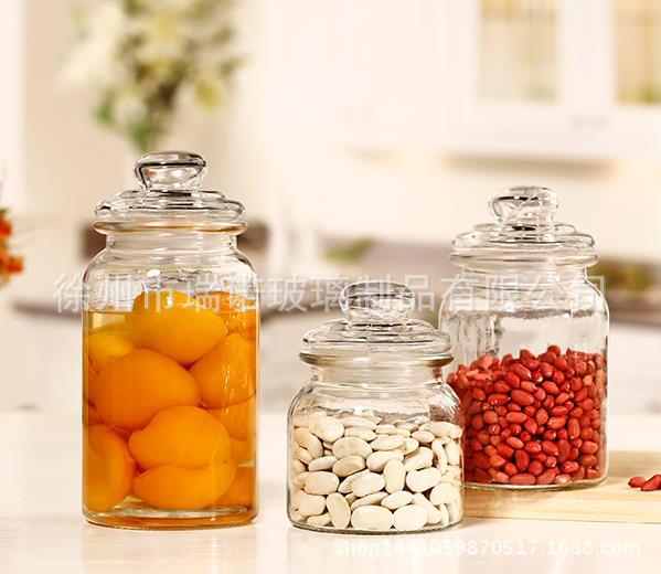 无铅玻璃瓶 创意糖果储物密封罐调味瓶 大号蜂蜜瓶茶叶玻璃罐