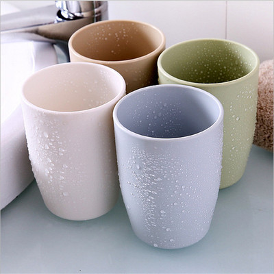 Simplicity Plain colour Green plastic lovers Wash cup circular Cups Brushing Cup Rivers and lakes Water cup wholesale