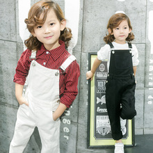 Trẻ em mặc quần trẻ em 2018 mùa xuân và mùa thu Phiên bản Hàn Quốc của quần jean nữ cho trẻ em Quần yếm