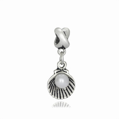 民族風手鍊古銀散珠珍珠貝 殼形狀吊墜夏季diy項鍊墜子配件墜子