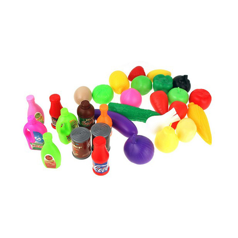 大号超市儿童购物车过家家玩具仿真宝宝手推车蔬菜水果套装