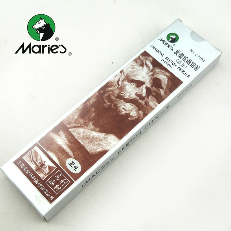 Карандаш матовый Marley C7104 угольный 14B для эскизов, рисовальный карандаш, карандаш для штриховки