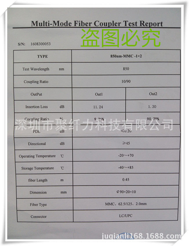 多模分路器参数_副本