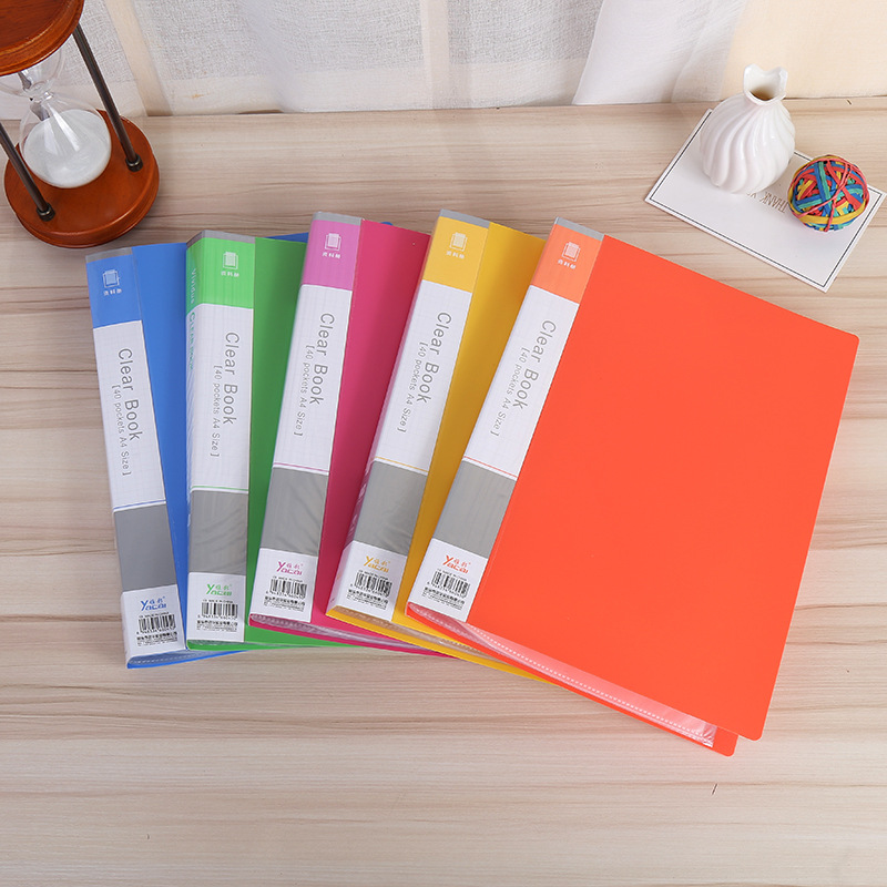 (2개) 새로운 문구 폴더 A4 사무용품 정보 책 파일 폴더 플라스틱 PP 폴더 도매