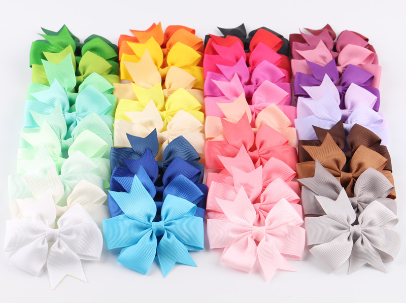 Solid Color Ribbed Ribbon Bow Hairpin display picture 6