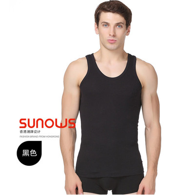 new pattern Manufactor Direct selling man motion Elastic force Bodybuilding Sleeveless ventilation Narrow shoulders Cotton The I-shaped vest wholesale