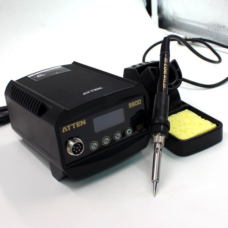正品安泰信AT980E数显防静电无铅焊台80W恒温控温电烙铁高级焊台