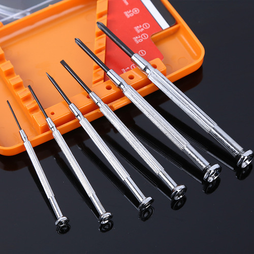 Manufacturer sells 6pc watch screwdriver, cross-shaped screwdriver with multiple specifications, watch screwdriver set wholesale