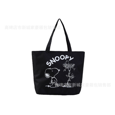 2019新款帆布包女包单肩印花环保购物袋时尚潮流横款大包包