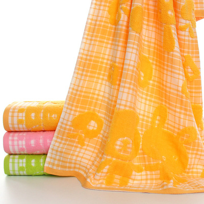 Manufactor Direct selling pure cotton Untwisted yarn Bath towel Cartoon Apple lovers lovely double-deck gift Bath towel On behalf of