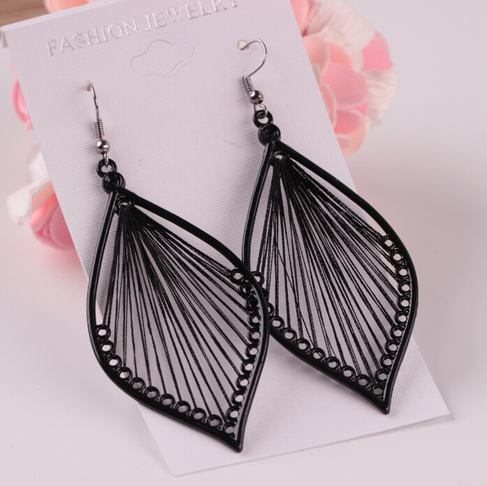 1 Pair Vacation Leaf Alloy Plating Women's Drop Earrings display picture 5