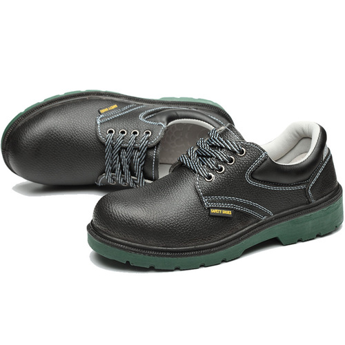 Cross-border labor safety PU polyurethane fuzzy cowhide safety shoes with anti-smashing and anti-puncture double-layer soles