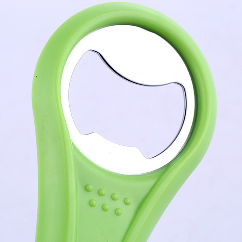 Factory direct sales portable beer soda bottle opener stainless steel plastic multifunctional bottle opener kitchen gadget