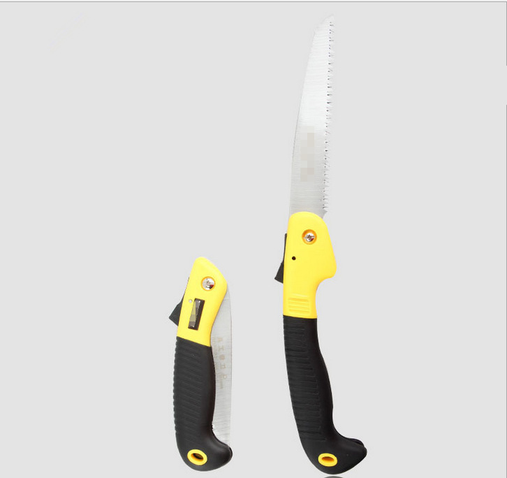 供应优质双色塑柄SK5锯片折叠锯.多功能锯可折叠手锯
