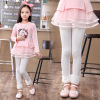 Children's leggings for princess, spring trousers, Korean style, children's clothing, suitable for teen, wholesale