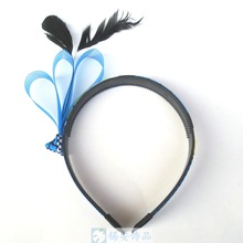 2020新款英伦风 英国王室羽毛发箍 手工丝网节日头饰