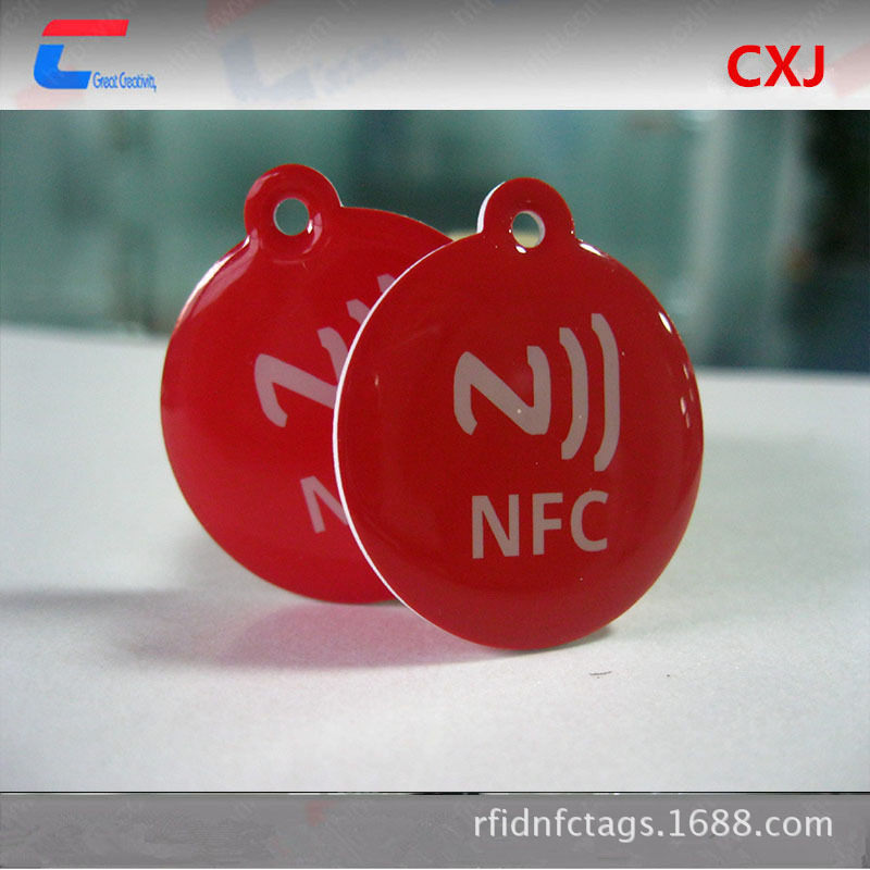 定制RFID水晶滴胶标签，滴胶异形IC卡， 可支持门禁和消费