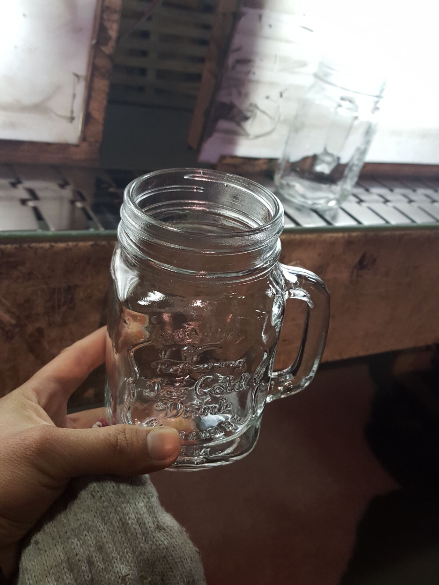 把子杯 玻璃饮料瓶 带把玻璃瓶 公鸡杯饮料瓶 款式齐全可定制