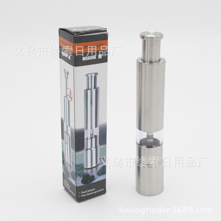 201 molinillo de acero inoxidable manual de prensa botella de pimienta molino de pimienta núcleo de molienda de acero inoxidable transfronteriza
