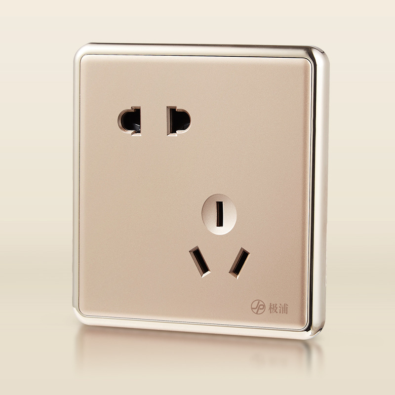 极浦86型金典暗装错位斜五孔二三插座面板工程家用酒店厂家直供