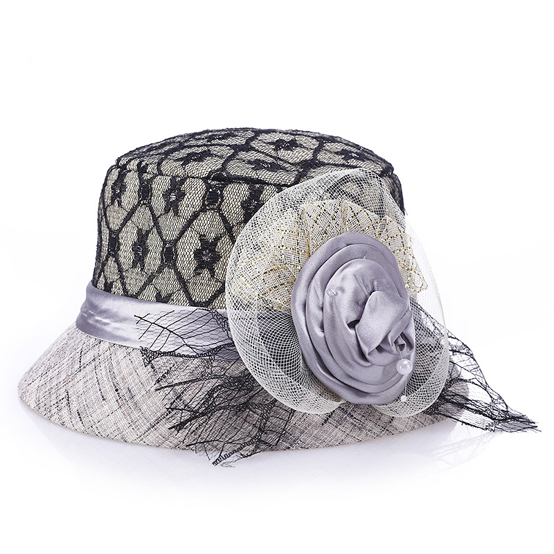 20200 primavera y verano nuevo color de lino encaje tophat moda sombrero superior sombrero para el sol hermosa madre cuenca sombrero moda sombrero